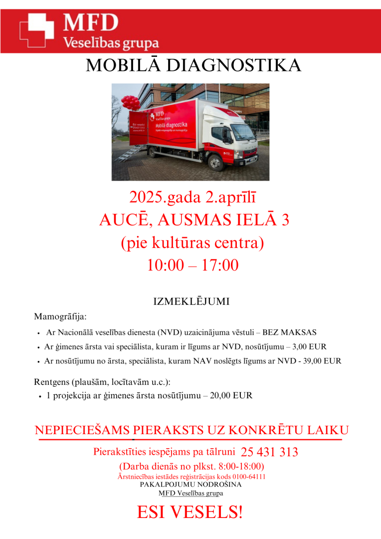 MFD mobilā diagnostika