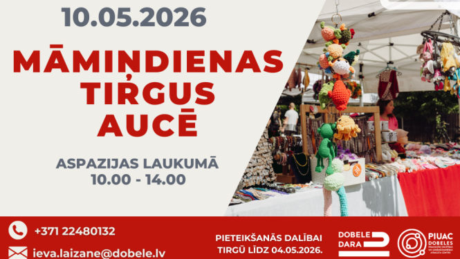 Māmiņdienas tirgus Aucē 2026