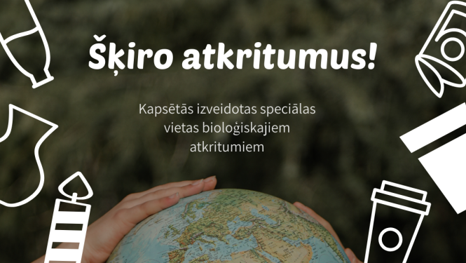 šķiro atkritumus