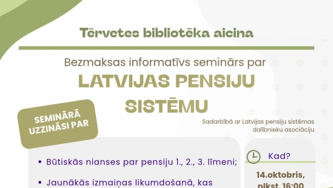 seminārs par pensijām