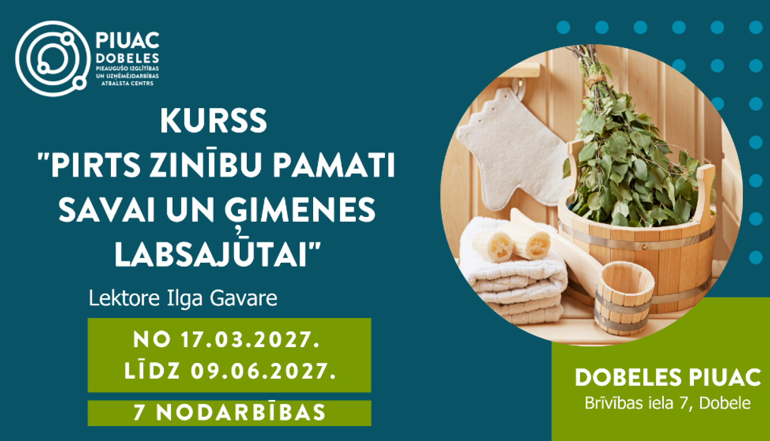 Pirts kurss 2027 pavasarī