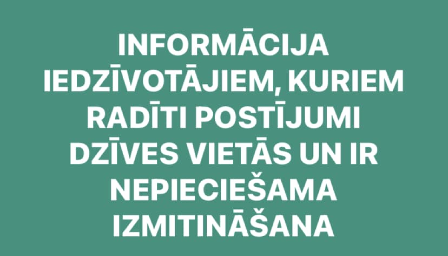 Informācija iedzīvotājiem 