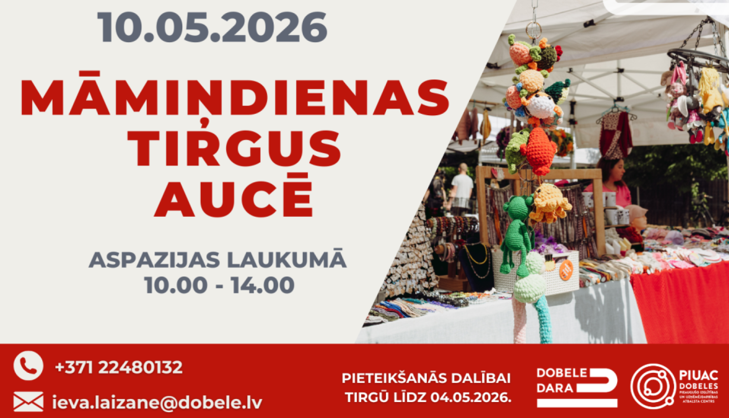 Māmiņdienas tirgus Aucē 2026