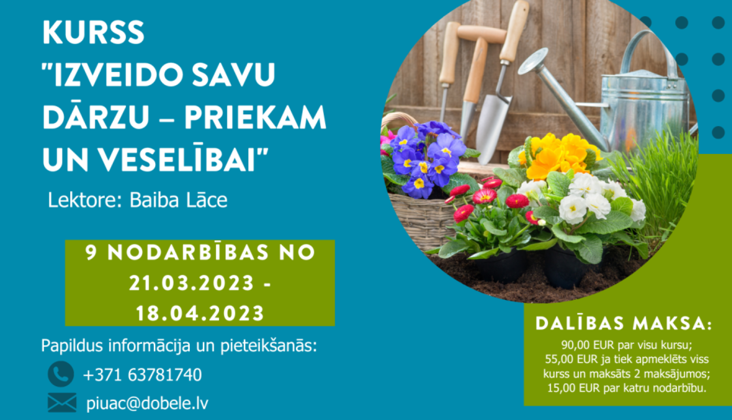 Dārza kursi 2023
