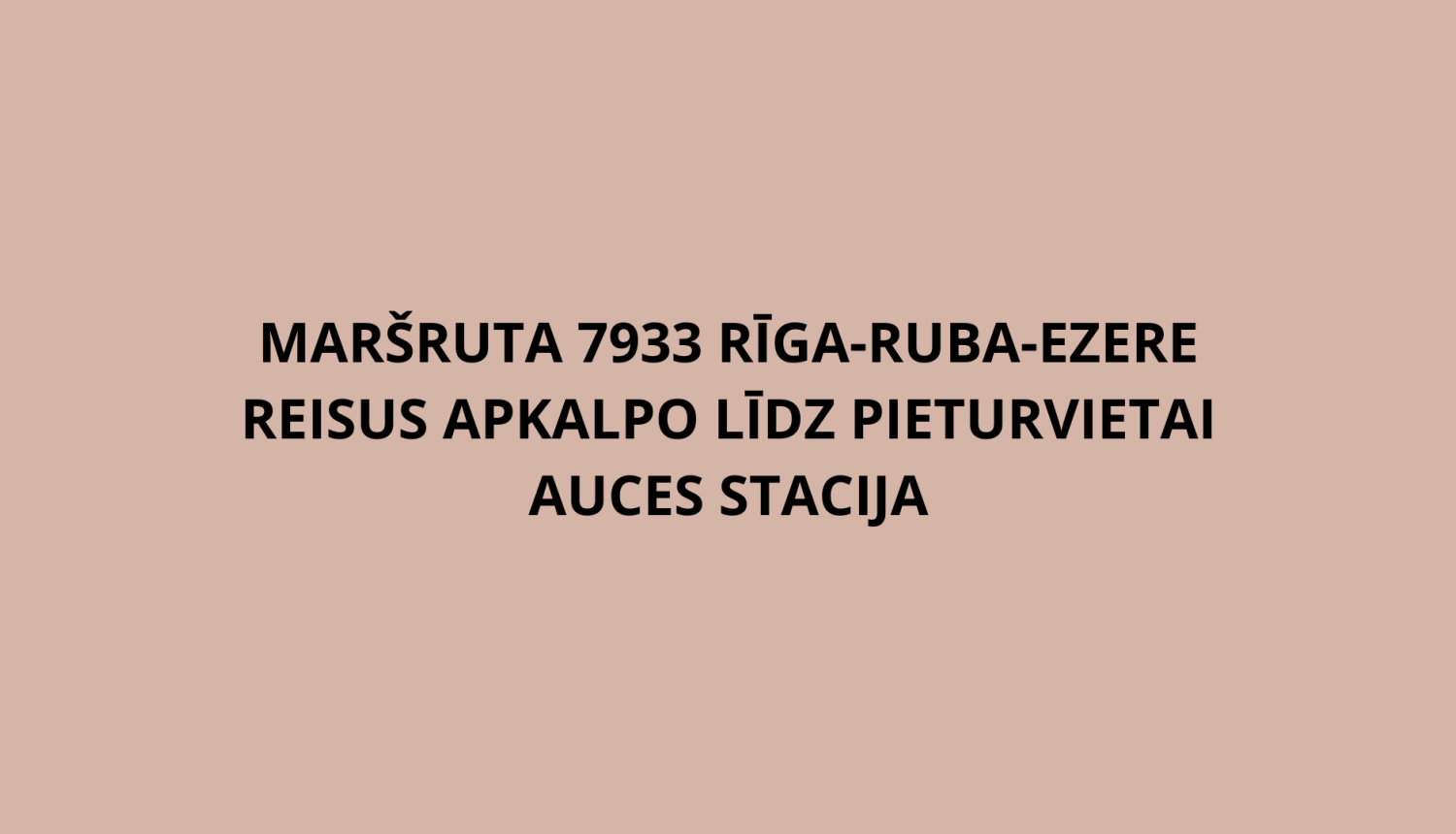MARŠRUTS