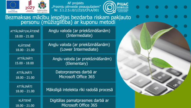 Mūžizglītības piedāvājums PIUAC