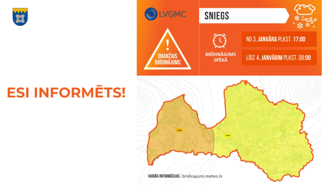 Vides ziņas - oranžais brīdinājums