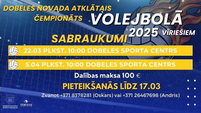 Dobeles novada atklātajam volejbola čempionātam 2025
