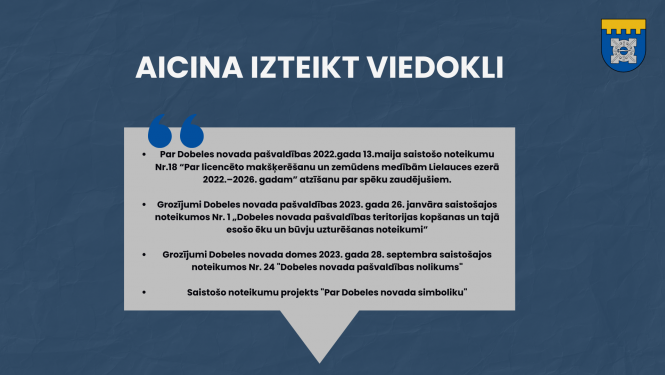 AICINA IZTEIKT VIEDOKLI
