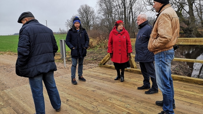 Dainu ielas un tilta Penkules pagastā remontdarbu noslēgums 17.11.2020.