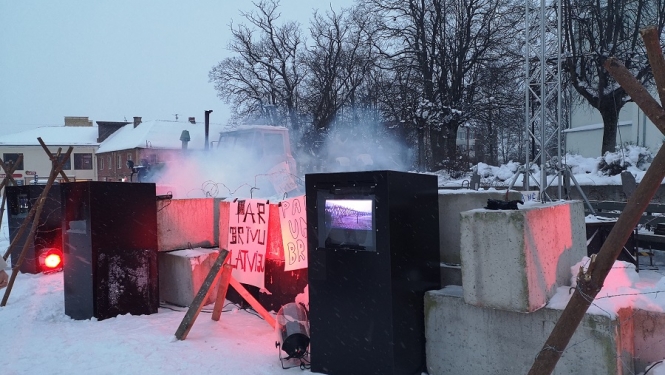 Barikādes 2021 Vēsturiskajā Tirgus laukumā 20.01.2021.