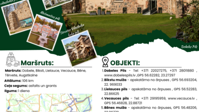 maršruti un objekti