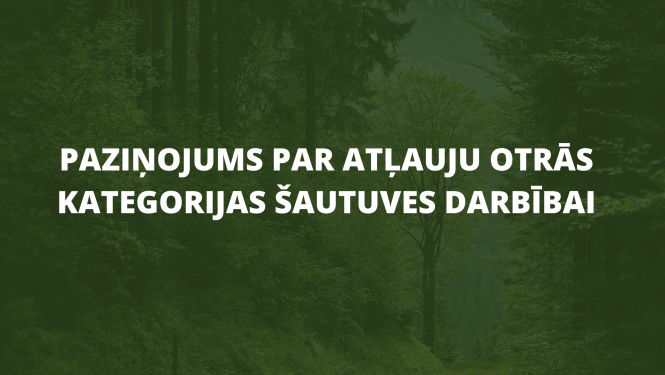 paziņojums