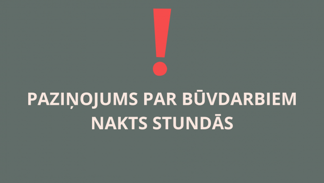 Paziņojums par būvdarbiem 