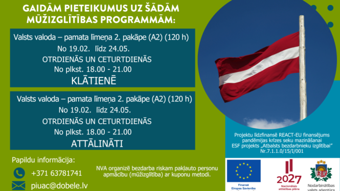 Valsts valodas apmācības