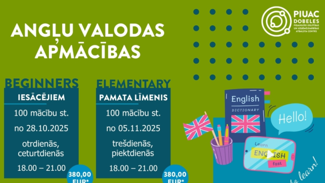 Angļu valoda Dobelē 2025 rudens