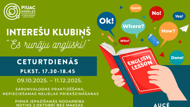 Angļu valodas klubiņš Aucē