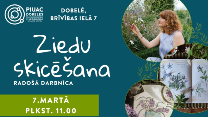 Ziedu skicēšana Dobelē