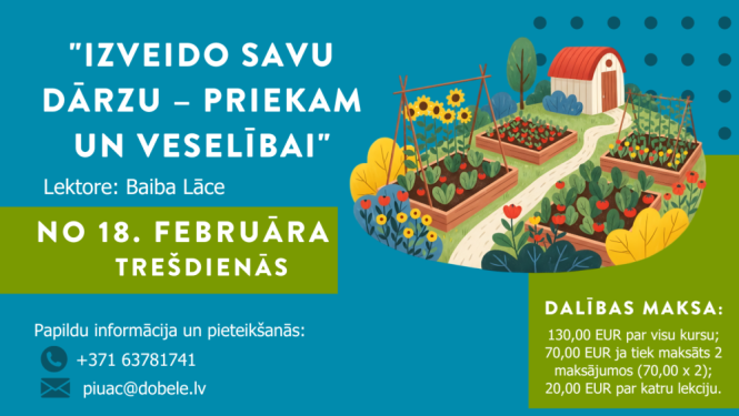 Dārza kursi 2026 Baiba Lāce