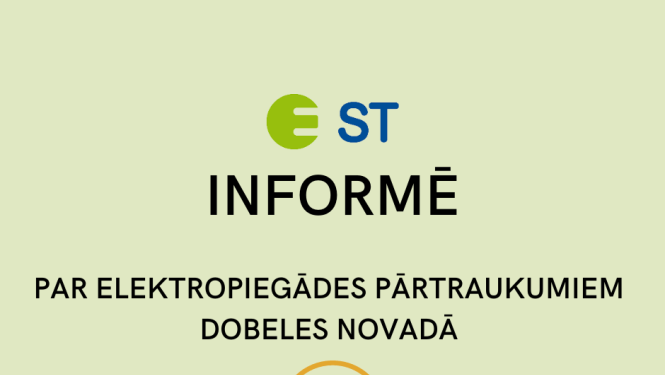 Elektropiegādes pārtraukumi Dobeles novadā 