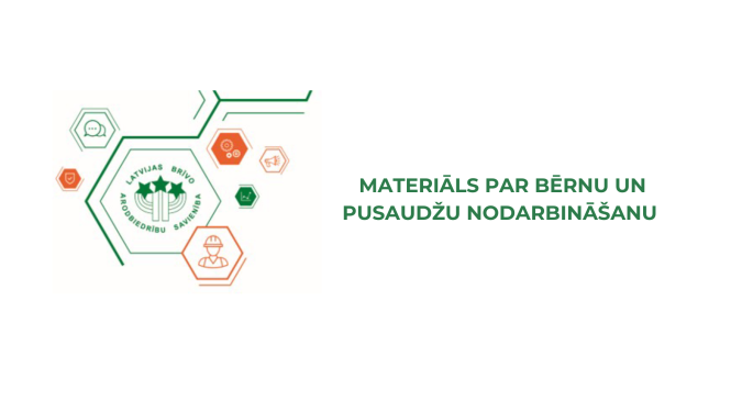 materiāls par bērnu un pusaudžu nodarbināšanu