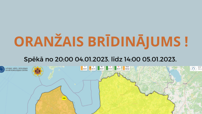 oranžais brīdinājums par snigšanu