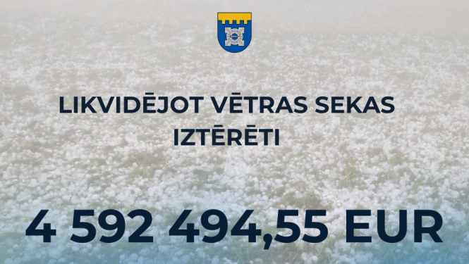 likvidējot vētras sekas