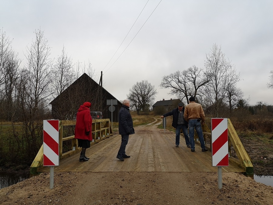 Dainu ielas un tilta Penkules pagastā remontdarbu noslēgums 17.11.2020.