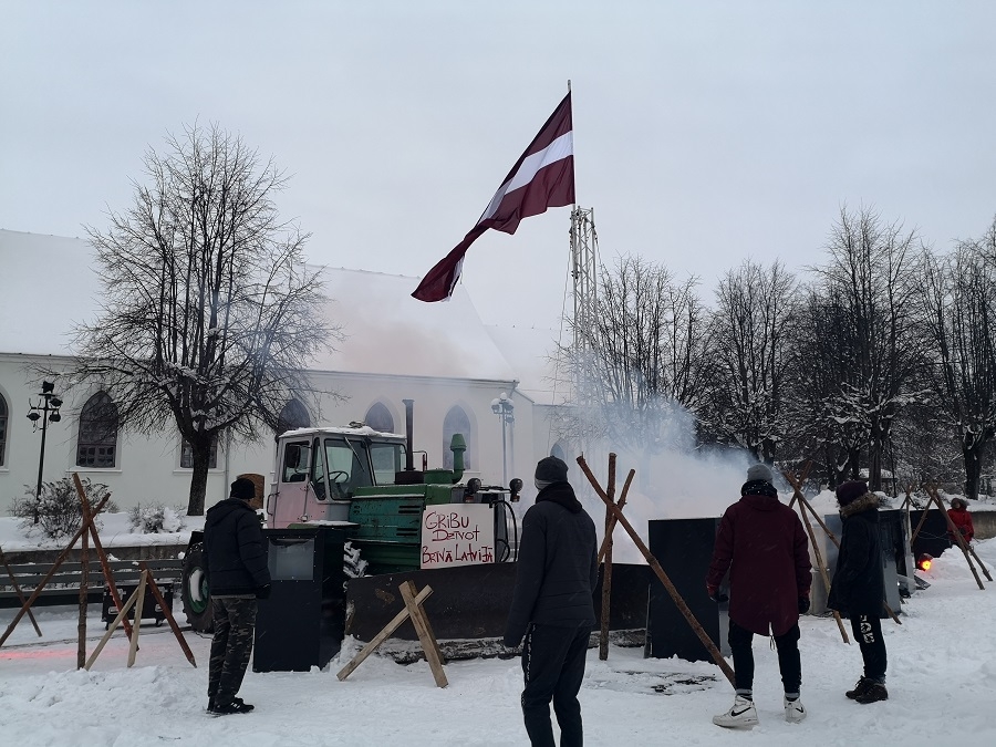 Barikādes 2021 Vēsturiskajā Tirgus laukumā 20.01.2021.