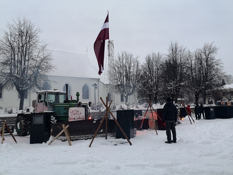 Barikādes 2021 Vēsturiskajā Tirgus laukumā 20.01.2021.