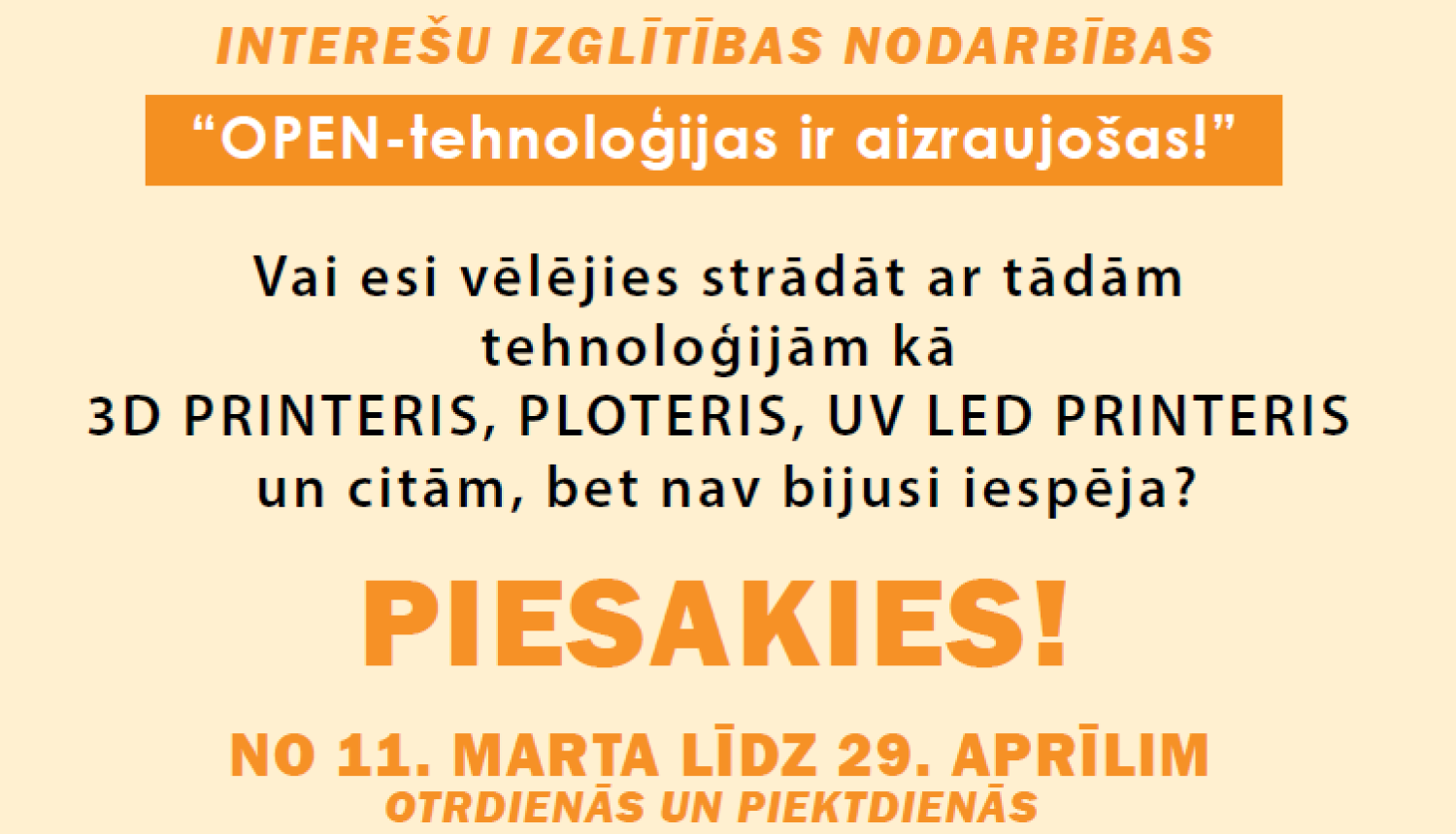 Nodarbības jauniešiem OpenLab