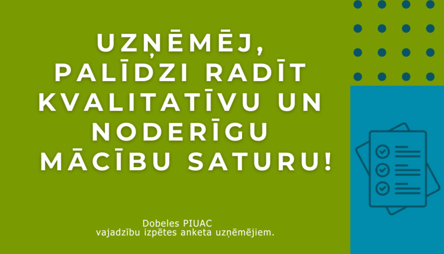 Aptauja uzņēmējiem