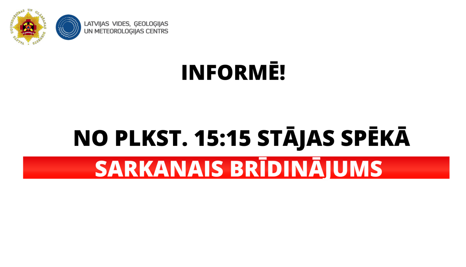sarkanais brīdinājums