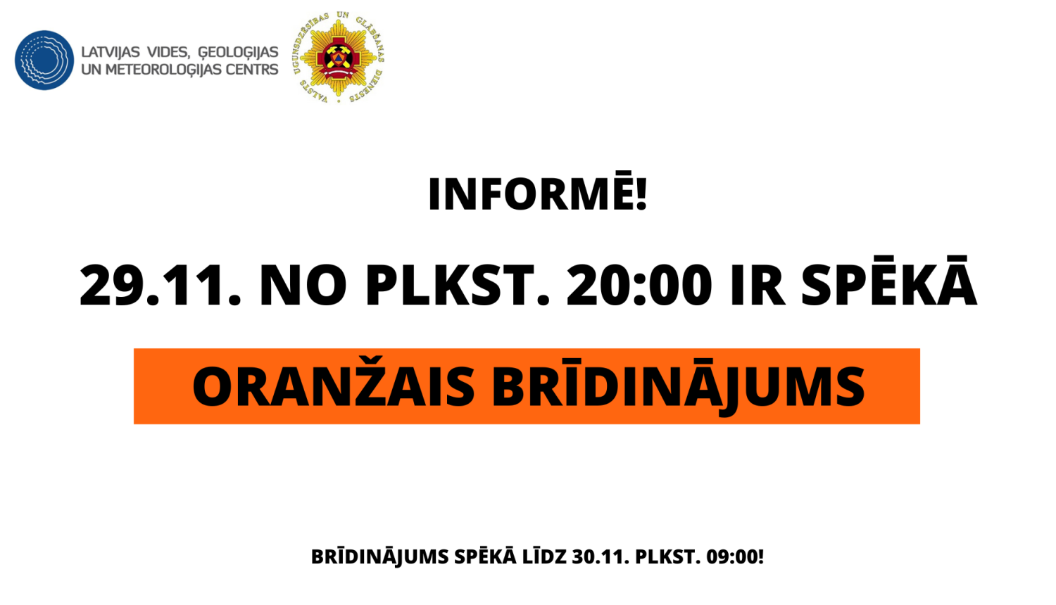 Oranžais brīdinājums