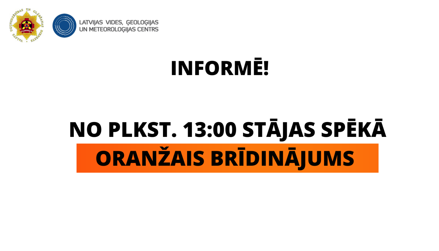oranžais brīdinājums