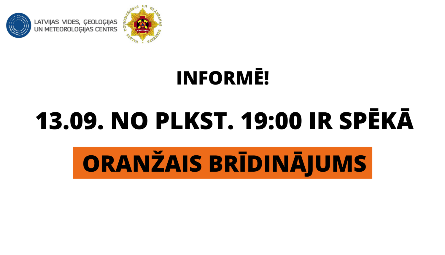 Oranžais brīdinājums