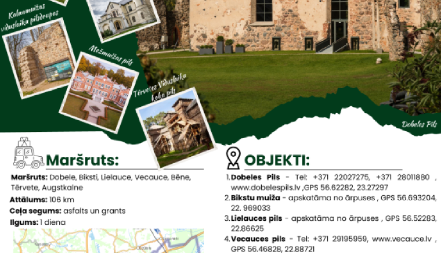 maršruti un objekti