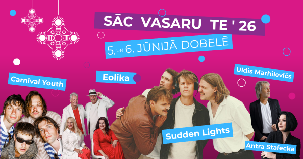 Sudden Lights un Eolika ieskandina vasaru Dobeles pilsētas svētkos