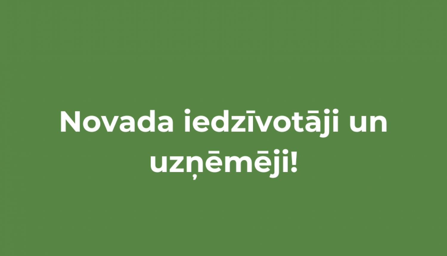 Novada iedzīvotāji un uzņēmēji