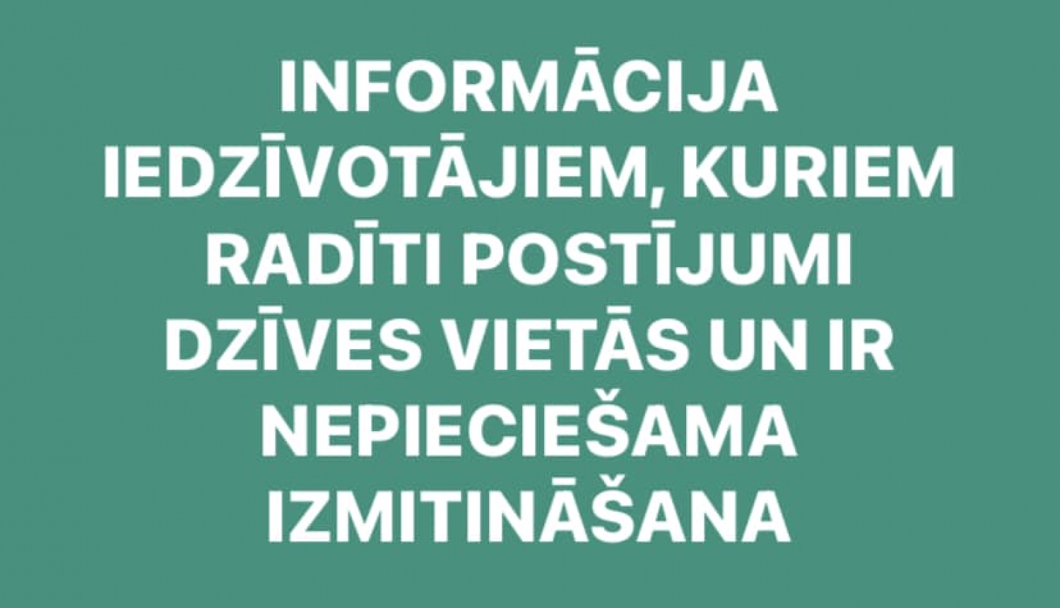 Informācija iedzīvotājiem 