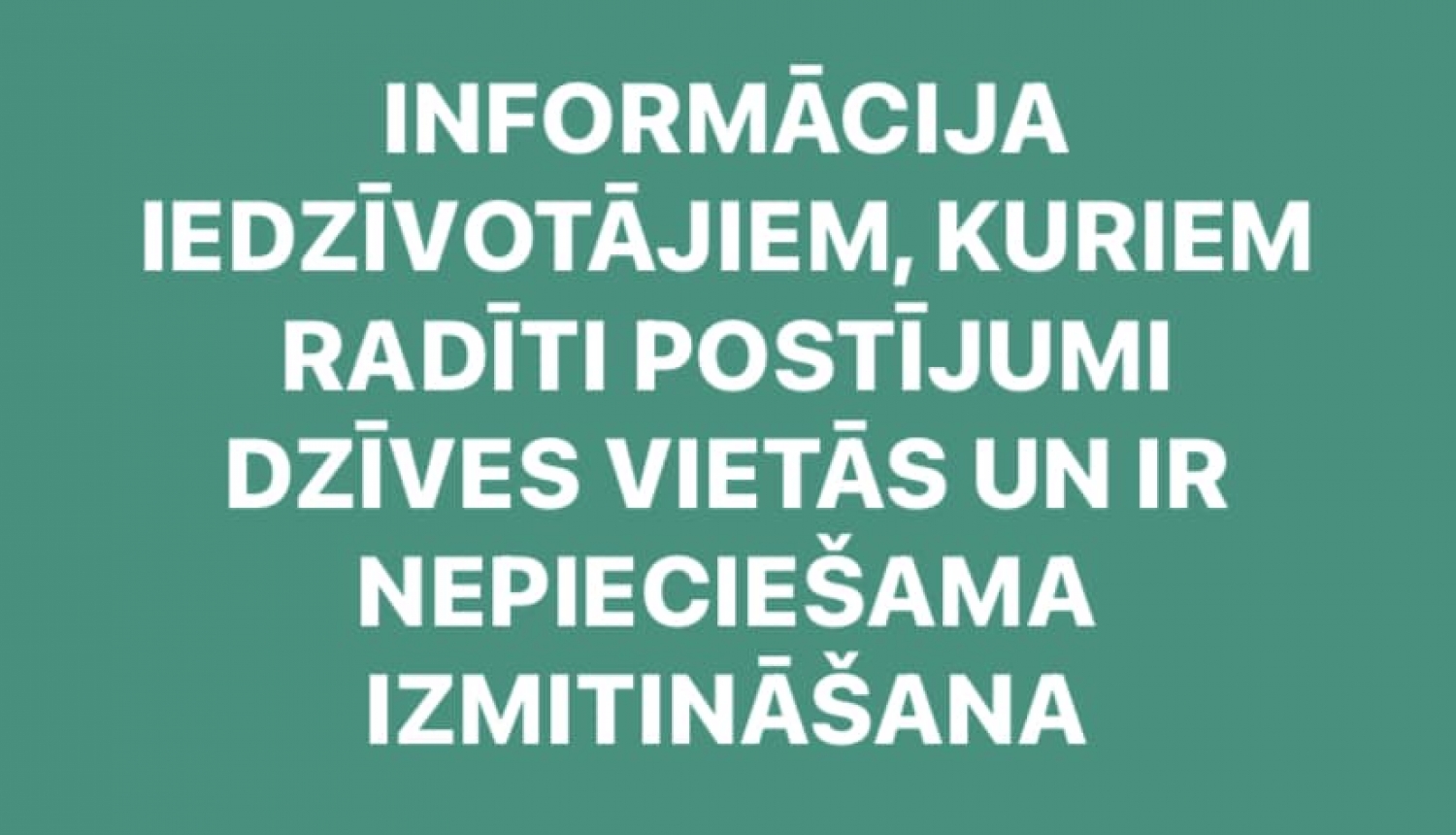 Informācija iedzīvotājiem 