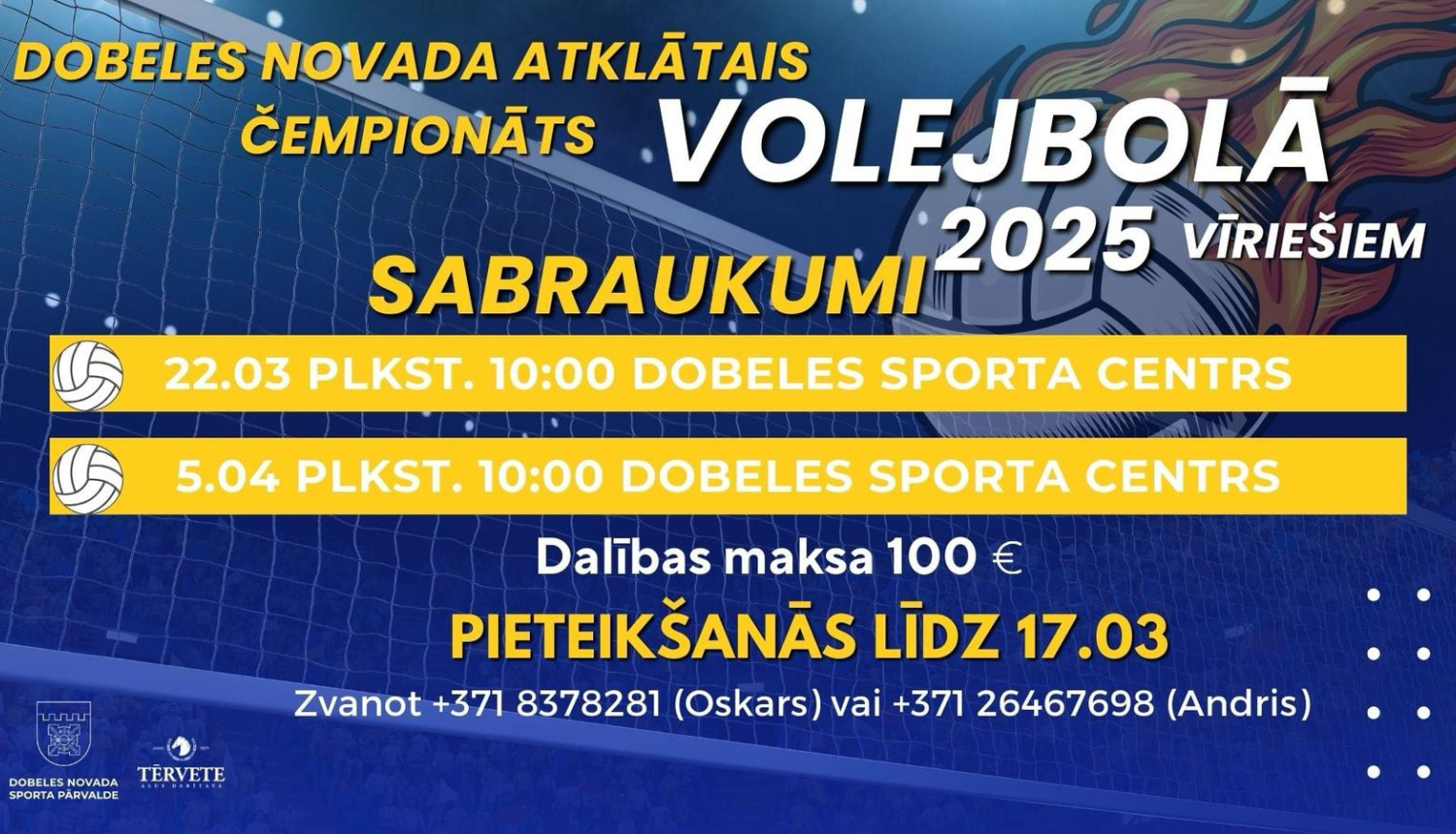 Dobeles novada atklātajam volejbola čempionātam 2025