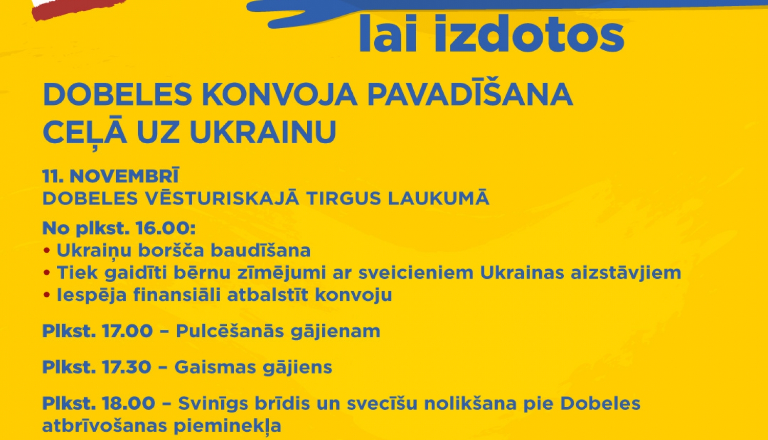 Dobeles konvoja pavadīšana ceļā uz Ukrainu