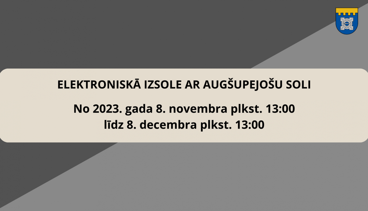 Elektroniska izsole ar augšupejošu soli