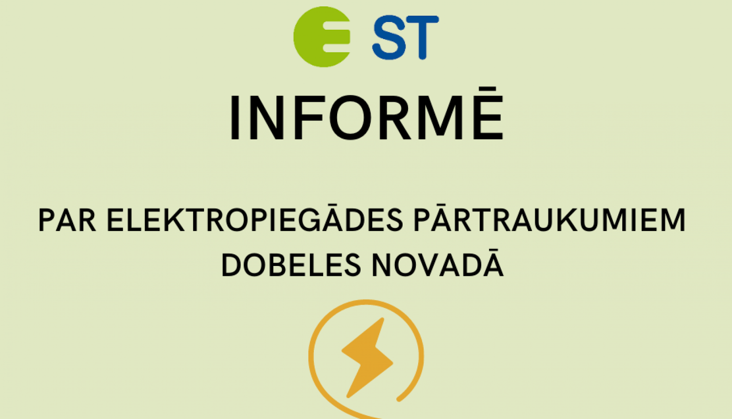 Elektropiegādes pārtraukumi Dobeles novadā 