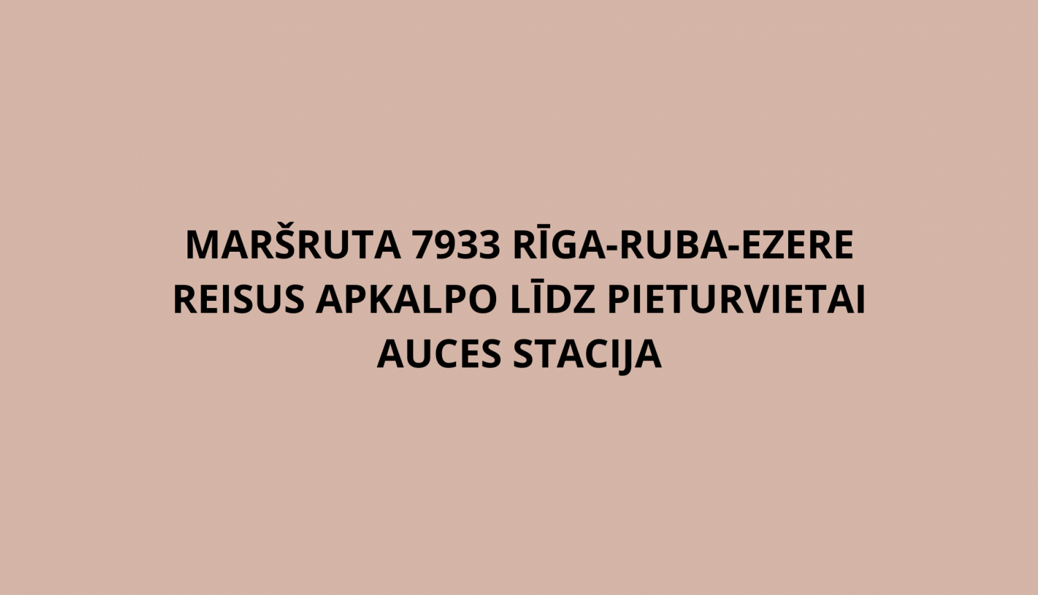 MARŠRUTS
